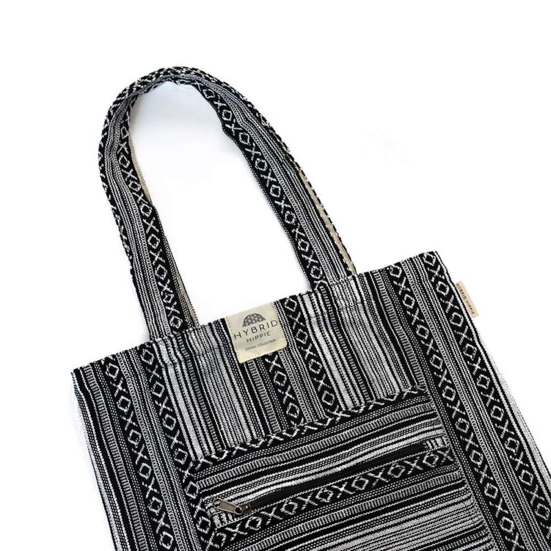 Cotton Tote Bag | Ethnic Black & White - 100% Organic Cotton