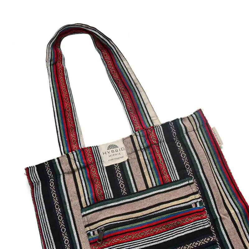 Cotton Tote Bag | Ethnic Red & Green - 100% Organic Cotton