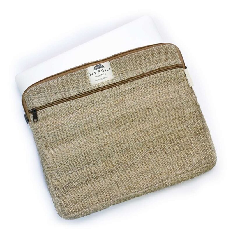 Hemp Laptop Sleeve - 13/14" | Essentials - Natural Color - 100% Natural Himalayan Hemp