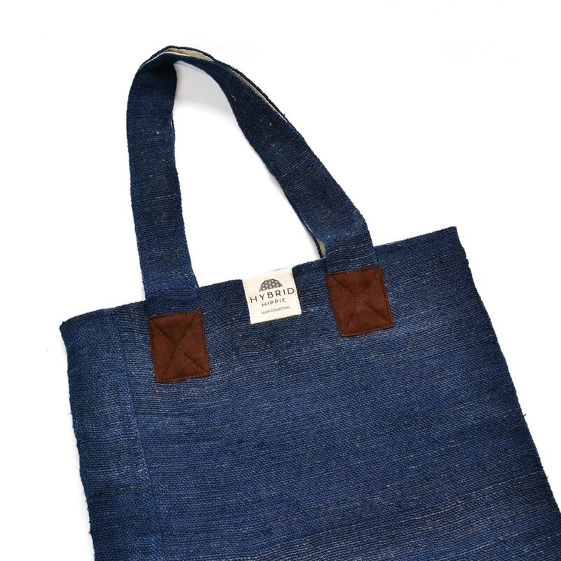 Hemp Tote Bag | Midnight Blue - 100% Natural Himalayan Hemp