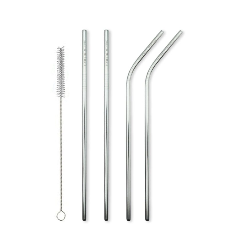 Stainless Steel Straw Set - 4 Pack