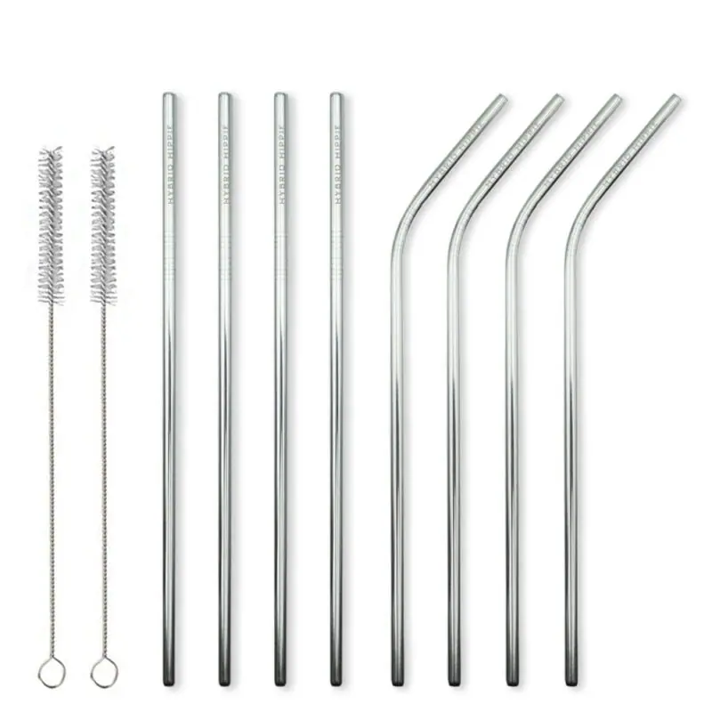 Stainless Steel Straw Set - 8 Pack
