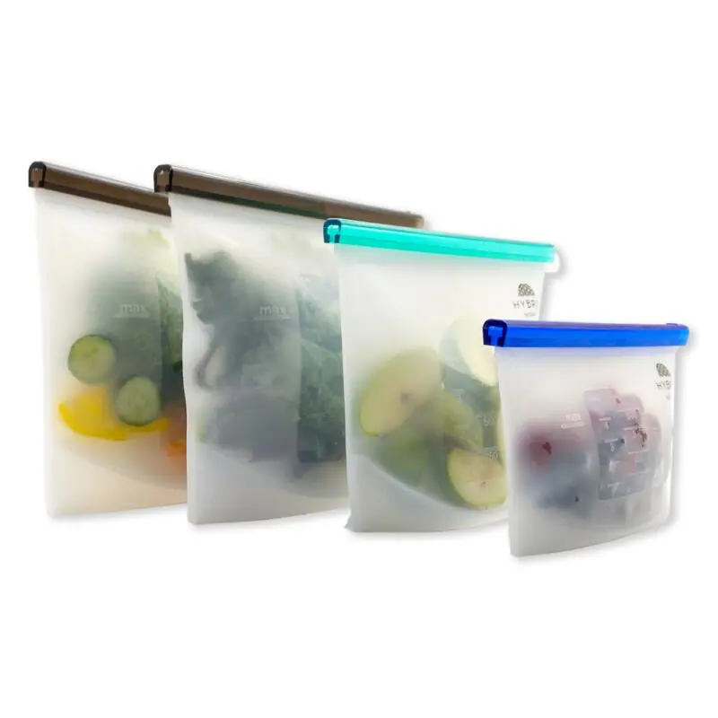 Silicone Food Storage Bags - 4 Pack