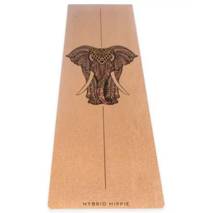 Cork Yoga Mat - Trippy Elephant - 4.5mm