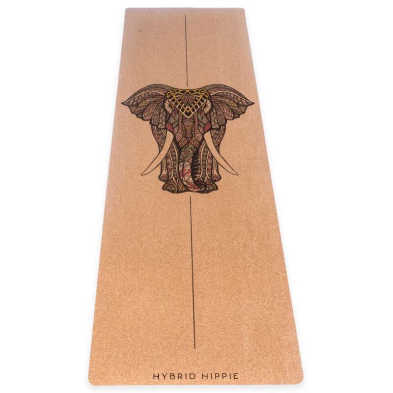 Cork Yoga Mat - Trippy Elephant - 4.5mm