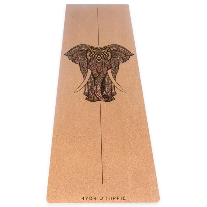Cork Yoga Mat - Trippy Elephant - 4.5mm