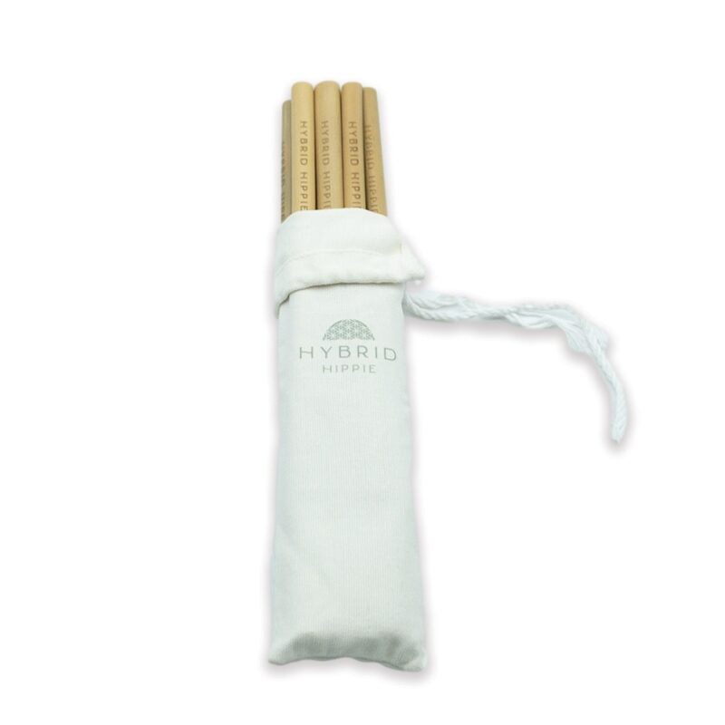 Natural Bamboo Straws - 12 Pack