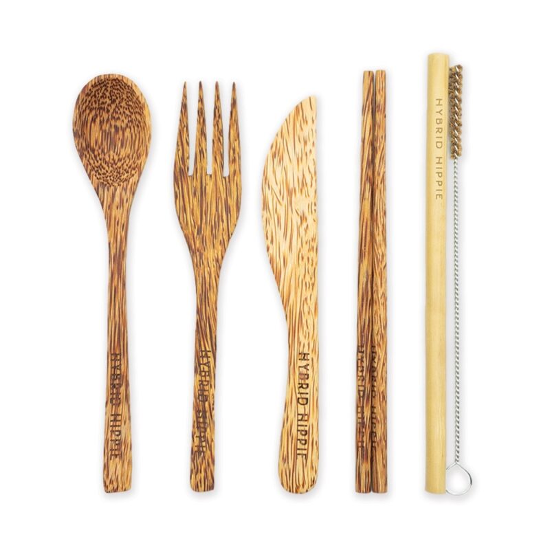 Coconut Reusable Travel Cutlery Set