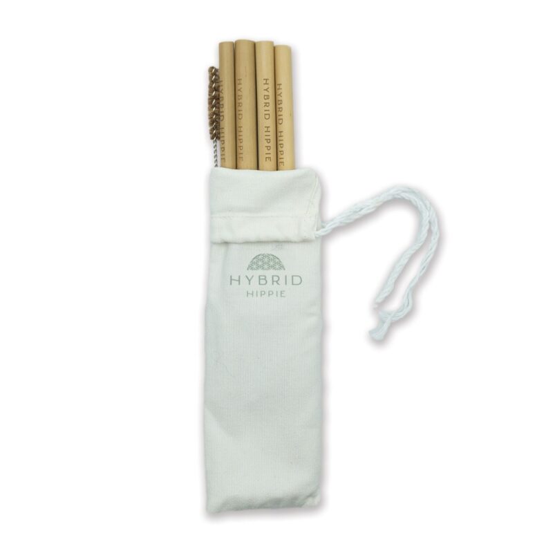 Natural Bamboo Straws - 4 Pack
