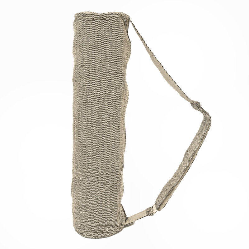 Yoga Mat Carry Bag | Essentials - Beige Zig Zag - 100% Natural Himalayan Hemp & Organic Cotton