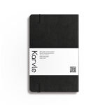 Ruled Hardcover Notebook in Black by Karvle