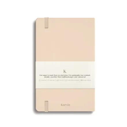 Ruled Hardcover Notebook in Peach Rose by Karvle