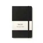 Ruled Hardcover Notebook in Black by Karvle