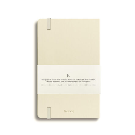 Ruled Hardcover Notebook in Cream Beige by Karvle