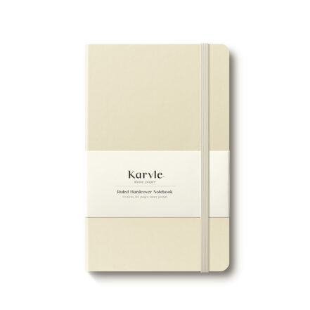 Ruled Hardcover Notebook in Cream Beige by Karvle