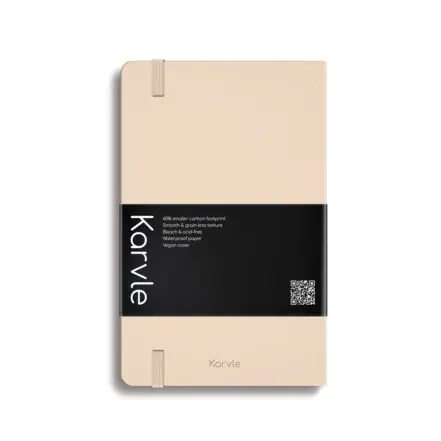 Ruled Hardcover Notebook in Peach Rose by Karvle