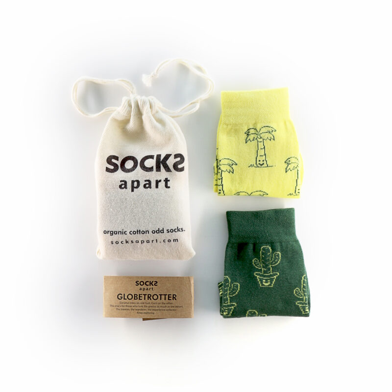 Cotton Socks Globetrotter by Socks Apart - Cactus and Coconut