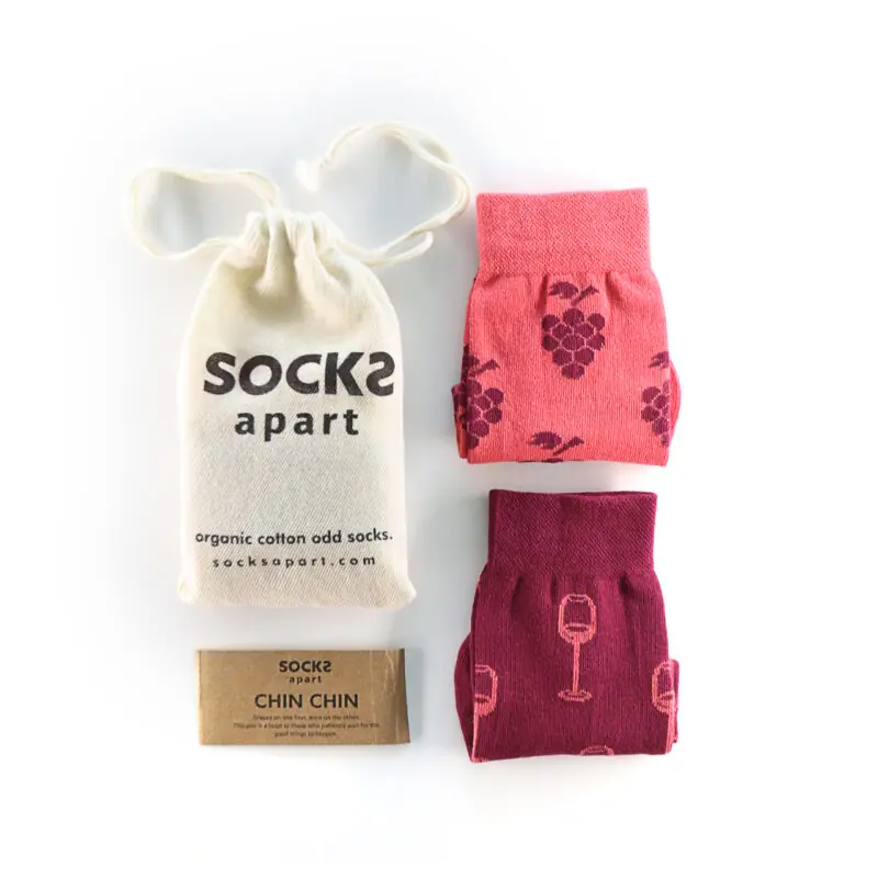 Cotton Socks Chin Chin by Socks Apart - Grapes and Wine