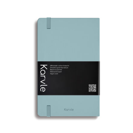 Ruled Hardcover Notebook in Arctic Blue by Karvle