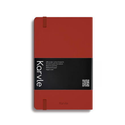 Ruled Hardcover Notebook in Red by Karvle