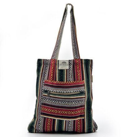 Ethnic Cotton Tote Bag - Arabesque - Front