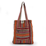 Ethnic Cotton Tote Bag - Woodstock Vibes - Front
