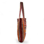 Ethnic Cotton Tote Bag - Woodstock Vibes - Side