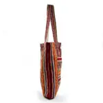Ethnic Cotton Tote Bag - Woodstock Vibes - Side